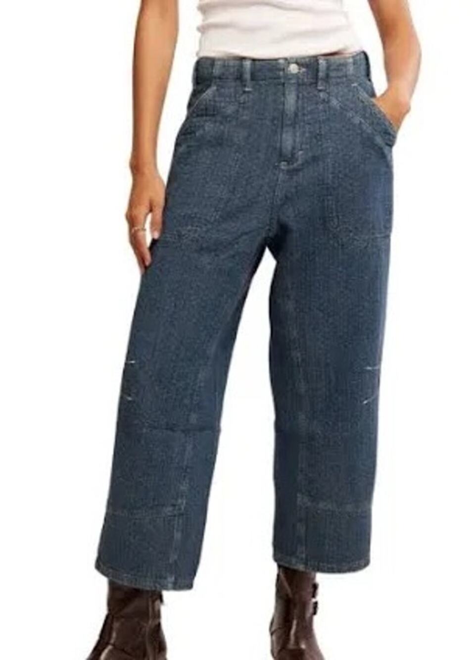 Free People We The Free Midnight Voyage Dropped Boyfriend Jeans S